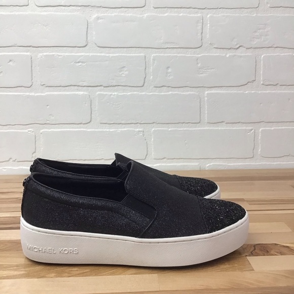 Michael Michael Kors glitter back sneakers patine size 5 feminine This girl shoe - Picture 3 of 13